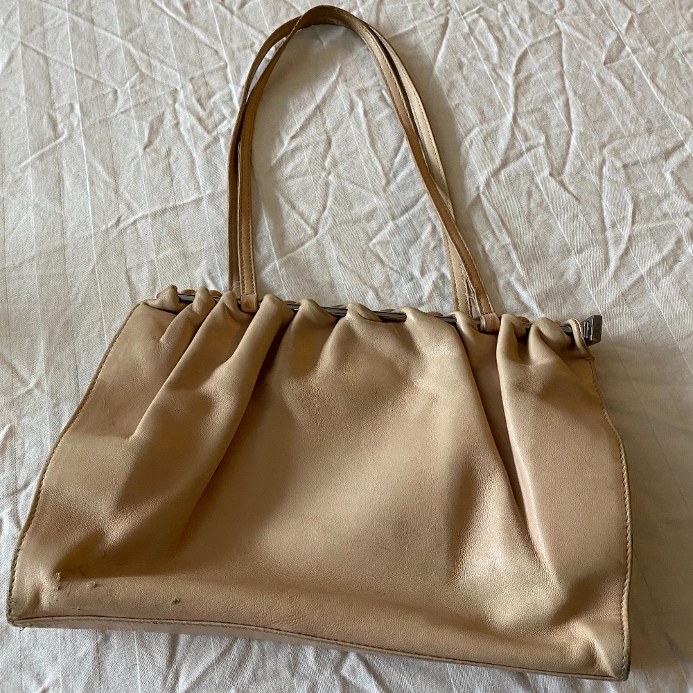 Well-Loved Vintage Gucci Handbag in Blush
